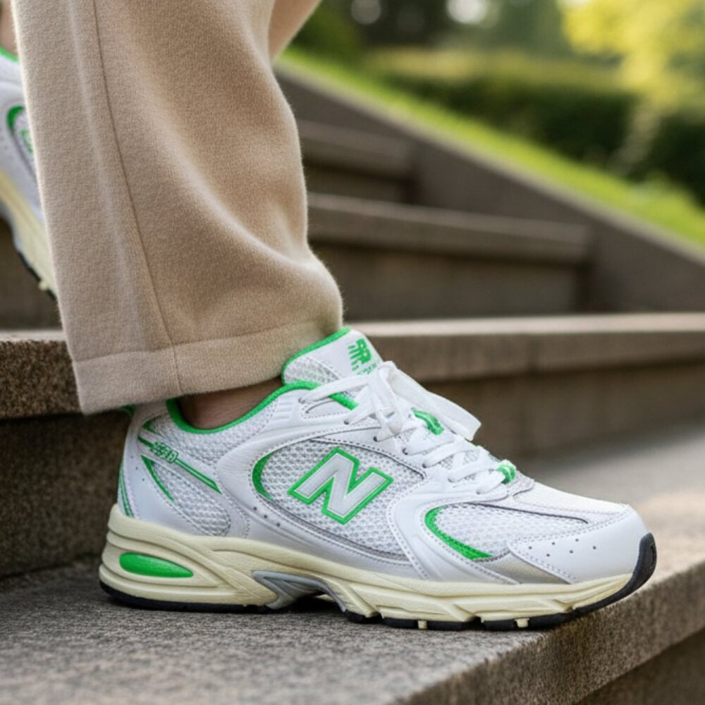 New Balance 530 Women 7.5  / Men 6 Unisex Casual Sneakers Shoes White Volt